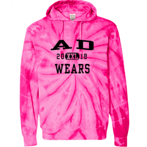  Tie-Dyed Pullover Hoodie with Front Pocket